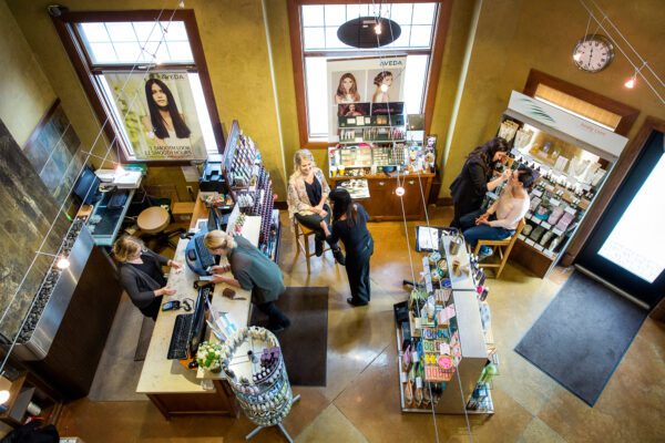 Our friendly receptionists will greet you in our spacious salon in Canmore!